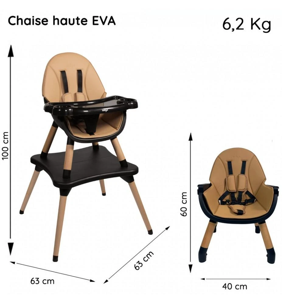 Chaise haute Migo EVA – évolutive – Très bon état – photo 10